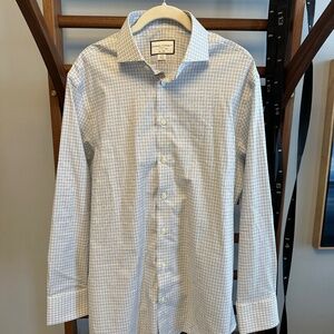 Charles Tyrwhitt - Non-Iron Dress Shirt - 16 / 33, Extra Slim - White w/ Pattern